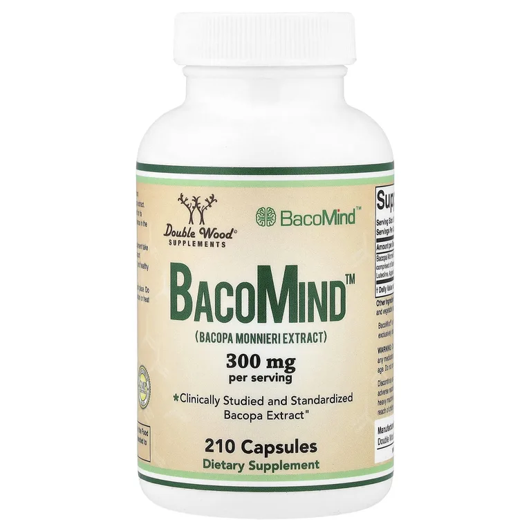 Double Wood Supplements, BacoMind™, 210 капсул (150 мг в 1 капсуле)
