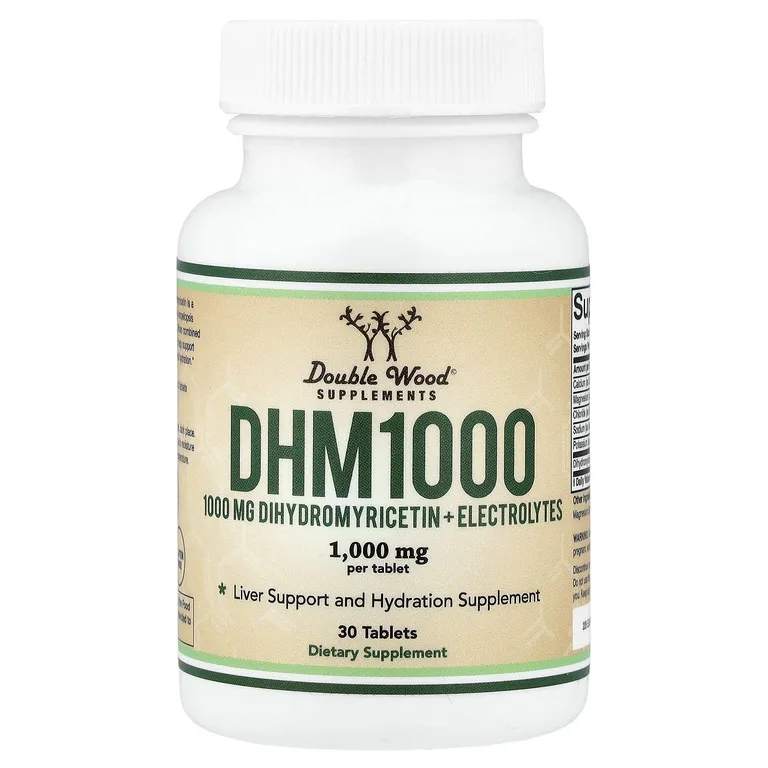 Double Wood Supplements, DHM1000, дигидромирицетин и электролиты, 30 таблеток