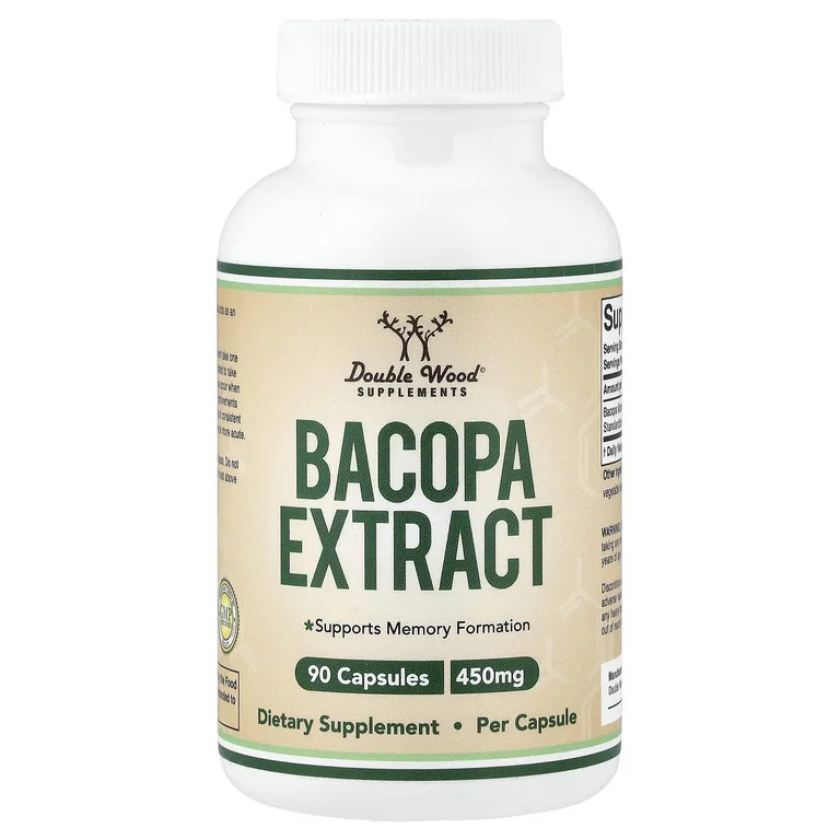 Double Wood Supplements, экстракт бакопы, 450 мг, 90 капсул