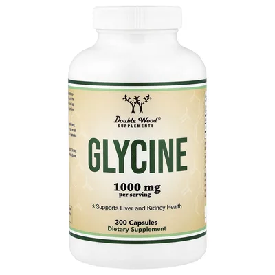 Double Wood Supplements, глицин, 300 капсул (500 мг в 1 капсуле)