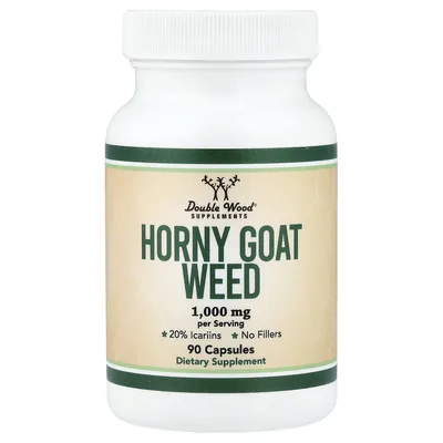 Double Wood Supplements, горянка крупноцветковая, 90 капсул (500 мг в 1 капсуле)