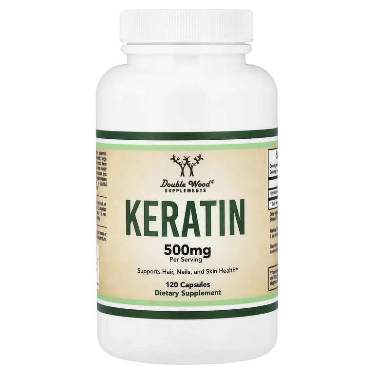 Double Wood Supplements, Кератин, 120 капсул (250 мг в каждой капсуле)
