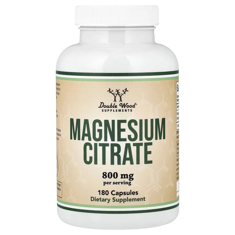 Double Wood Supplements, цитрат магния, 180 капсул (400 мг в 1 капсуле)