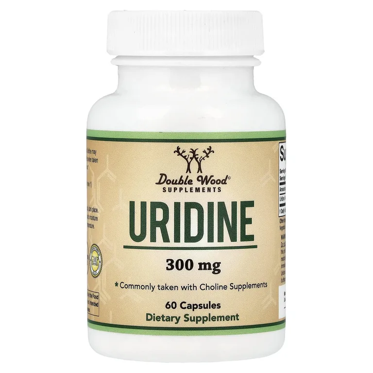 Double Wood Supplements, уридин, 300 мг, 60 капсул