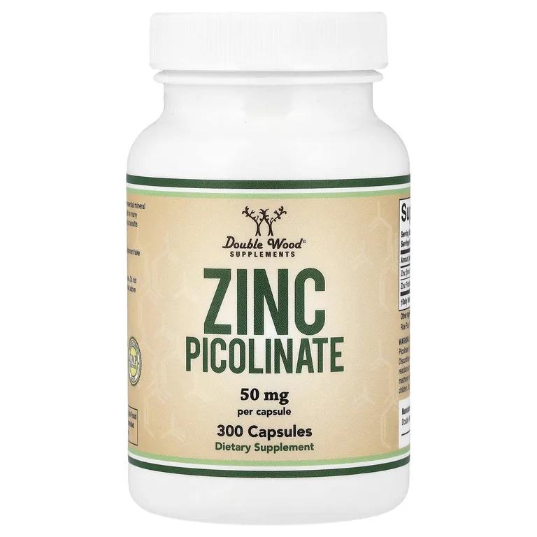 Double Wood Supplements, Zinc Picolinate, 50 mg, 300 Capsules