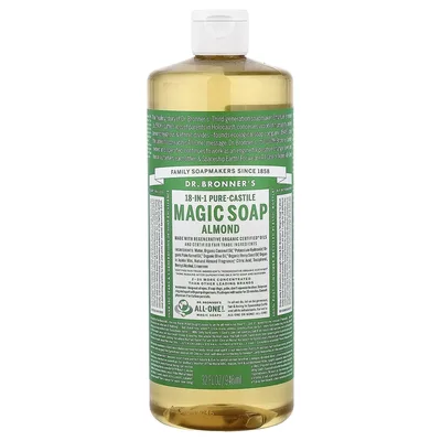 Dr. Bronner's, Кастильской мыло, 18 в 1, с ароматом миндаля, 946 мл (32 жидк. унции)