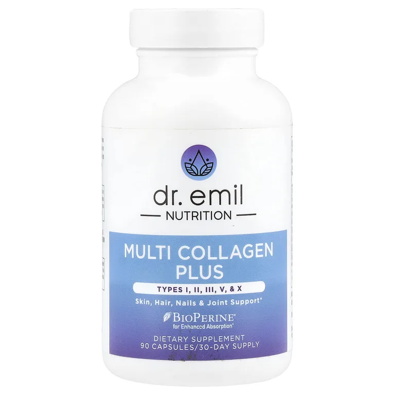 Dr. Emil Nutrition, Multi Collagen Plus, типы I, II, III, V и X, 90 капсул