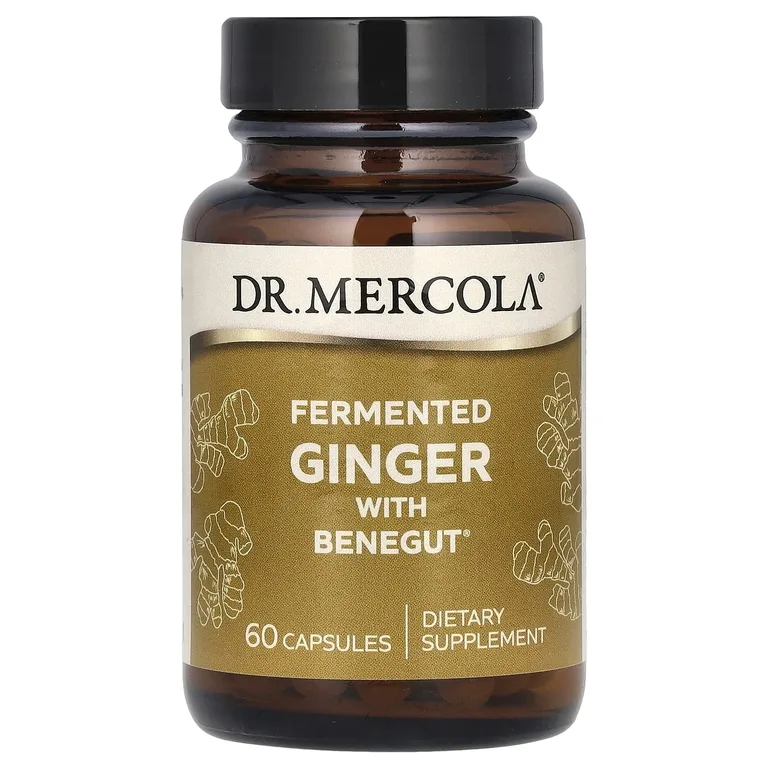 Dr. Mercola, ферментированный имбирь с бенегутом, 60 капсул