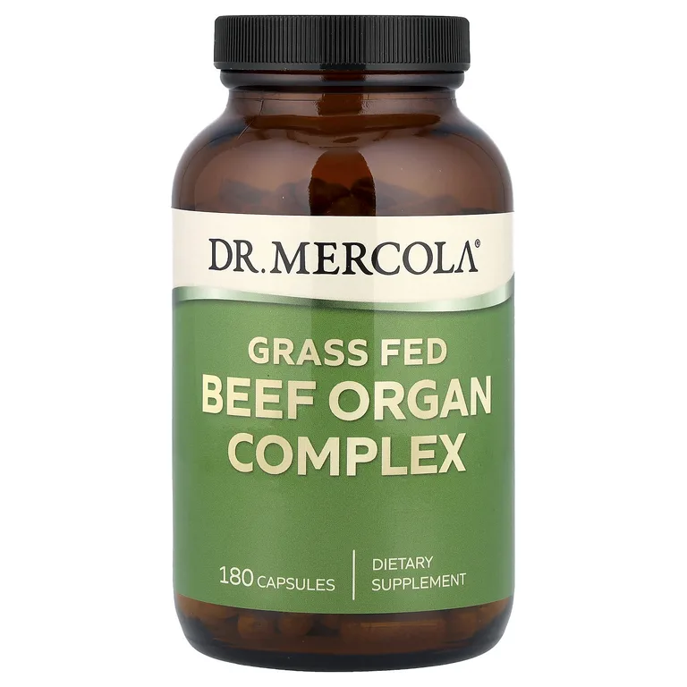 Dr. Mercola, Комплекс говяжьих органов травяного откорма, 180 капсул