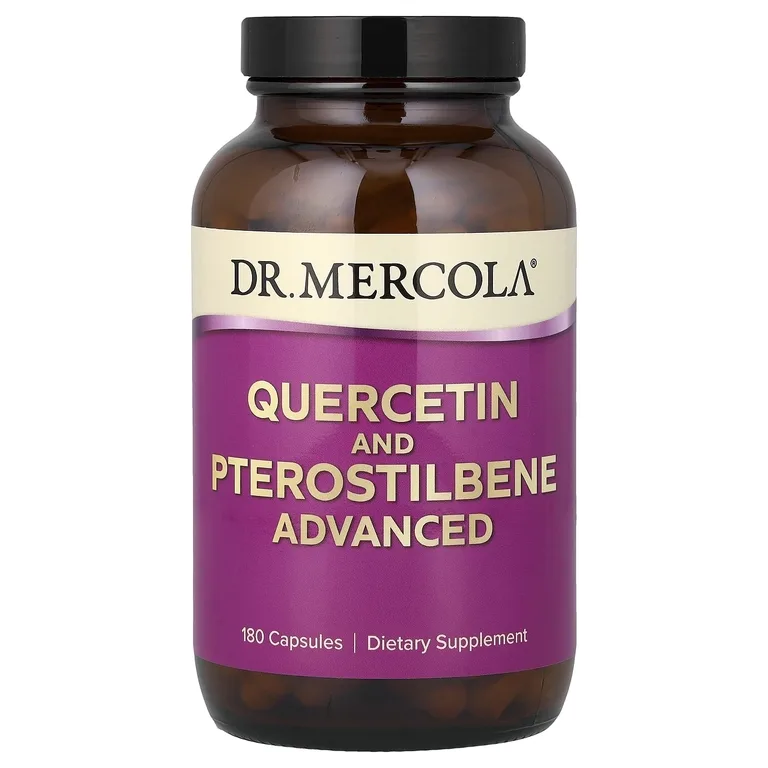 Dr. Mercola, Кверцетин и птеростильбен, улучшенный продукт, 180 капсул