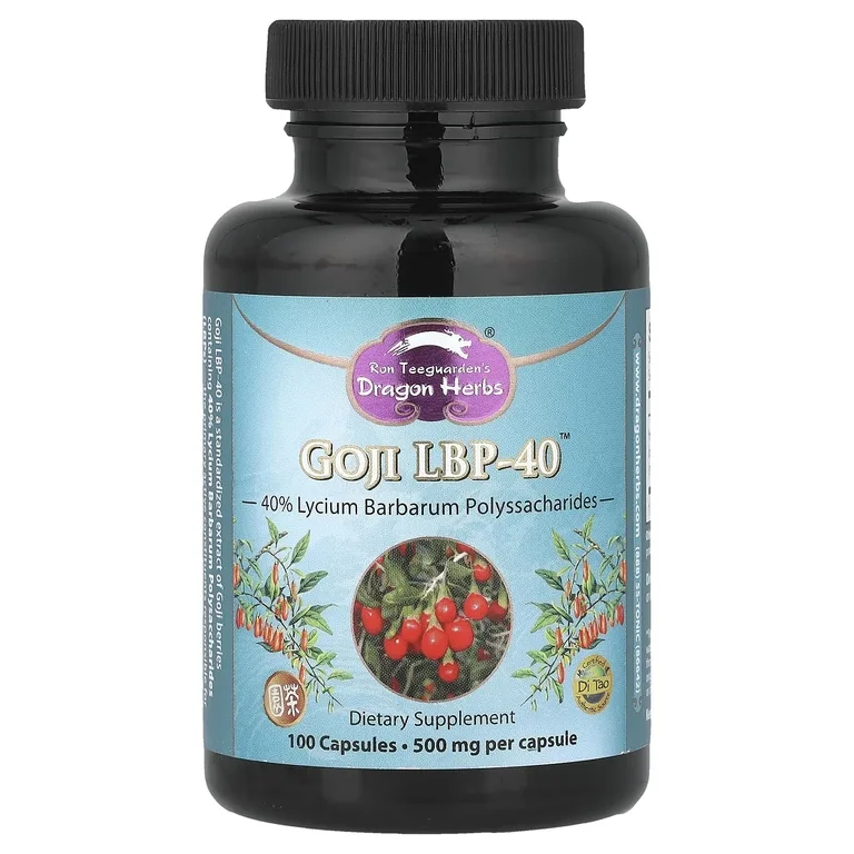 Dragon Herbs, экстракт плодов годжи, 500 мг, 100 вегетарианских капсул