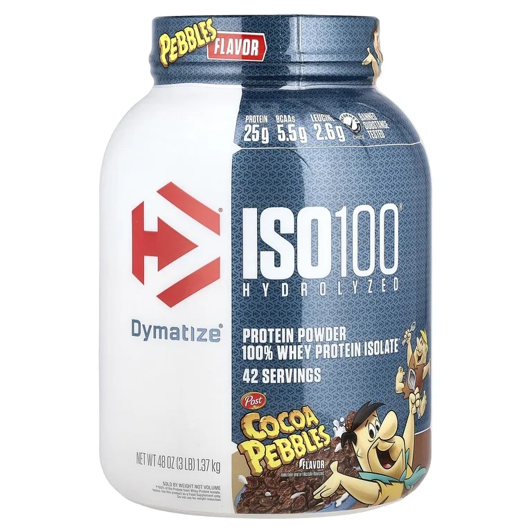 Dymatize, ISO100®, гидролизованный, 100% изолят сывороточного протеина, со вкусом какао, 1,37 кг (3 фунта)
