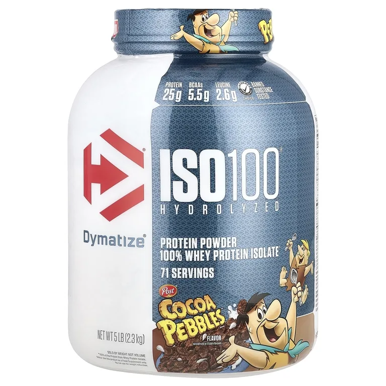 Dymatize, ISO100®, гидролизованный, 100% изолят сывороточного протеина, со вкусом какао, 2,3 кг (5 фунтов)