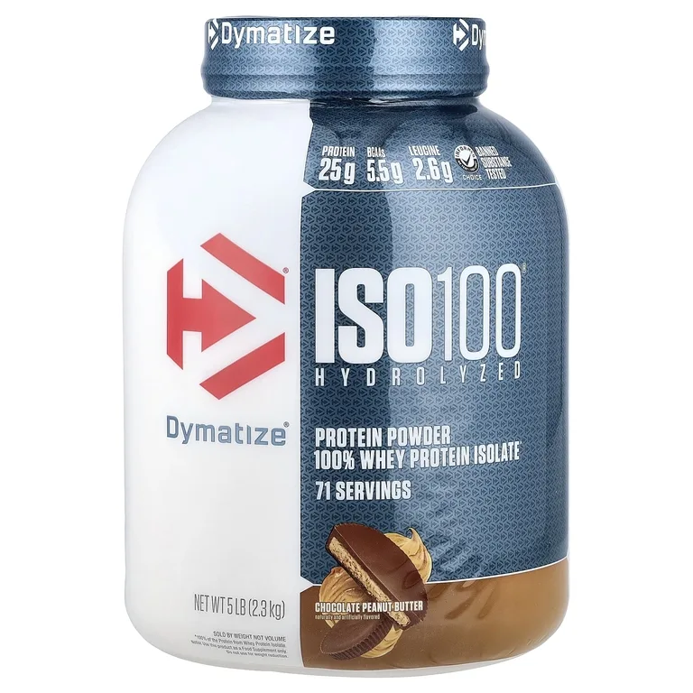 Dymatize, изолят сывороточного протеина, шоколад и арахисовое масло, 2,3 кг (5 фунтов)