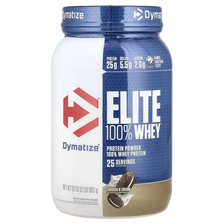 Dymatize, порошок из сывороточного протеина, печенье и сливки, 907 г (2 фунта)