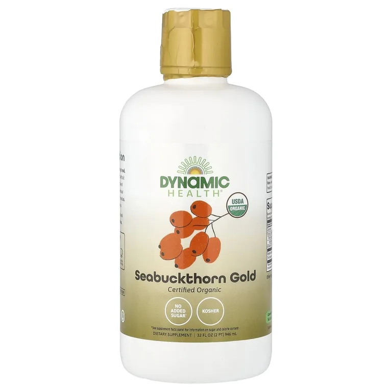 Dynamic Health, сертифицированный органический сок из облепихи, 100% сок, 946 мл (32 жидк. унции)