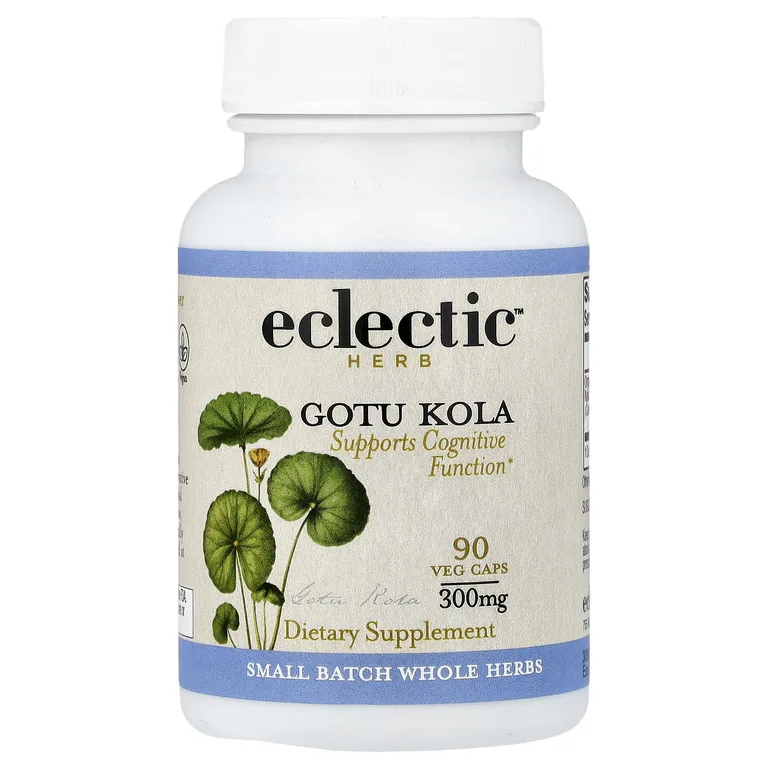 Eclectic Herb, готу кола, поддерживает когнитивную функцию, 90 растительных капсул (300 мг в 1 капсуле)