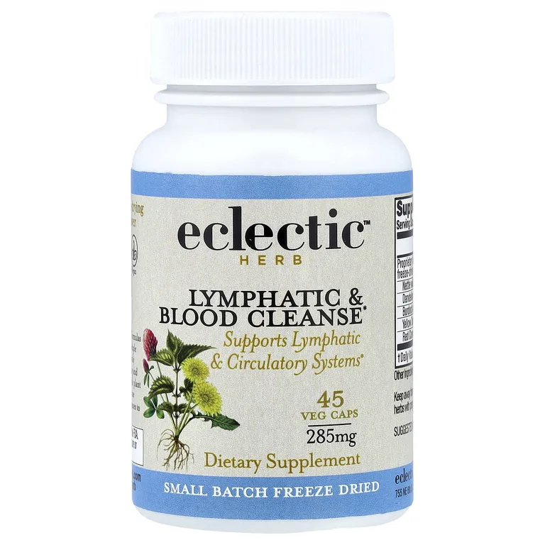Eclectic Herb, средство для очищения лимфатической системы и крови, 45 растительных капсул