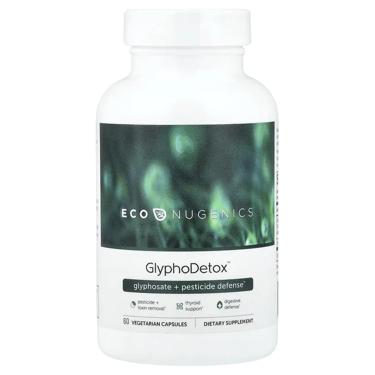 Econugenics, GlyphoDetox™, добавка с глифосатом и пестицидами, 60 вегетарианских капсул