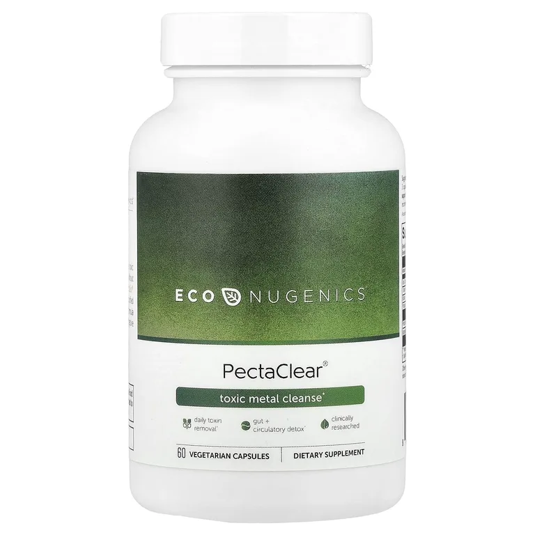 Econugenics, PectaClear, очищение токсичных металлов, 60 вегетарианских капсул