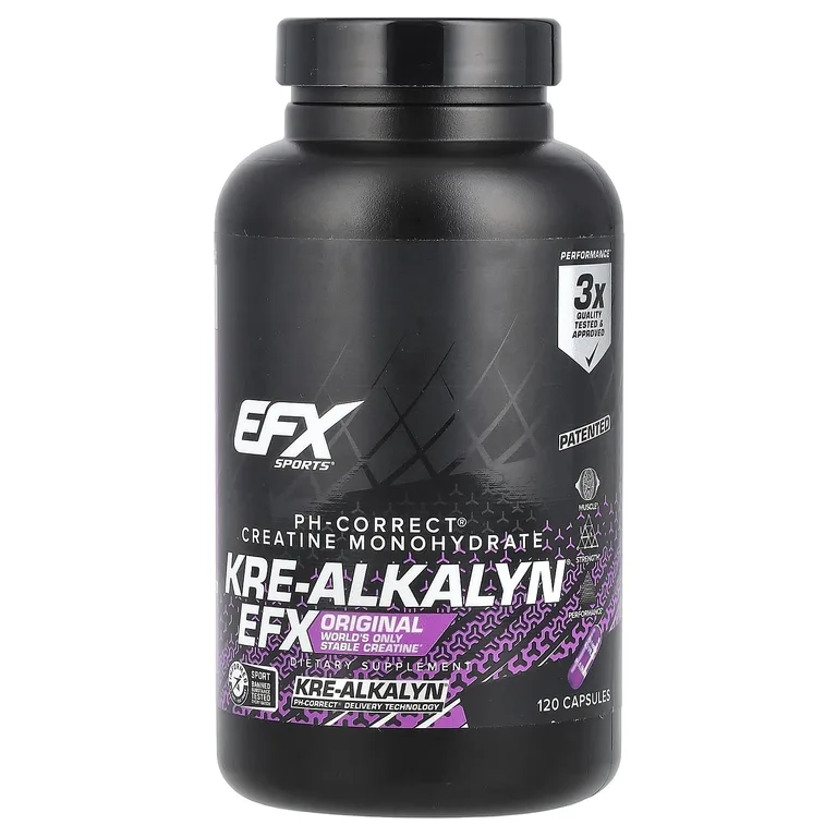 EFX Sports, Моногидрат креатина, 120 капсул (750 мг на капсулу)