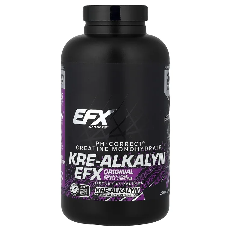 EFX Sports, Моногидрат креатина, 240 капсул (750 мг в 1 капсуле)