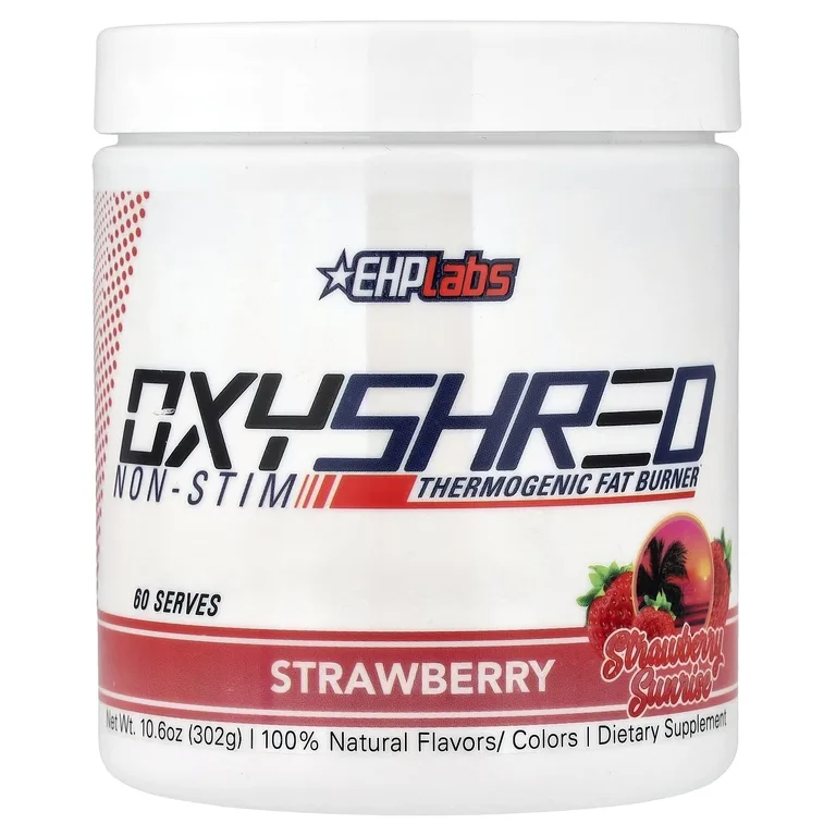 EHPlabs, OxyShred Non-Stim, термогенный сжигатель жира, со вкусом клубники, 302 г (10,6 унции)