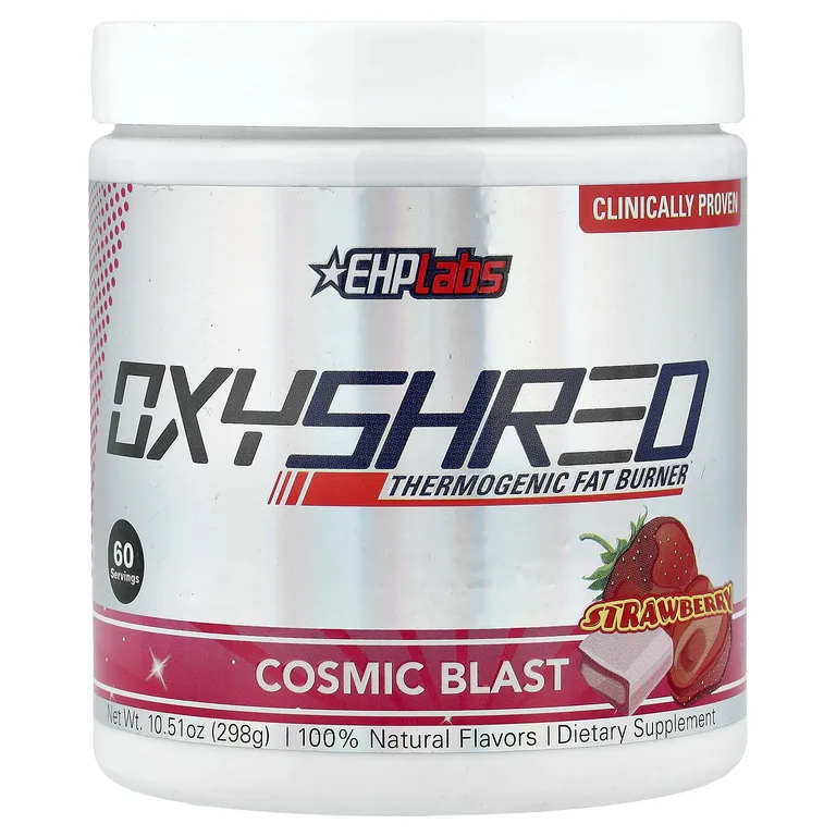 EHPlabs, OxyShred, термогенный сжигатель жира, Cosnic Blast, клубника, 288 г (10,16 унции)