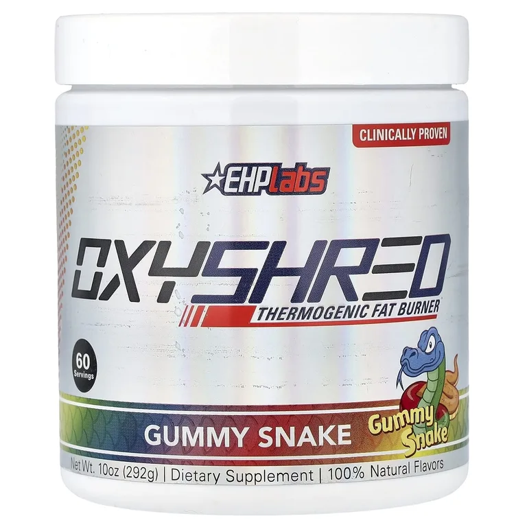 EHPlabs, OxyShred, термогенный сжигатель жира, жевательная змея, 292 г (10 унций)