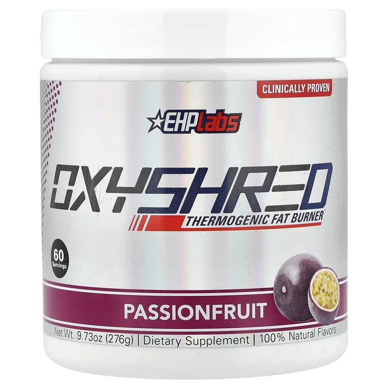 EHPlabs, OxyShred, термогенный жиросжигатель, маракуйя, 276 г (9,73 унции)