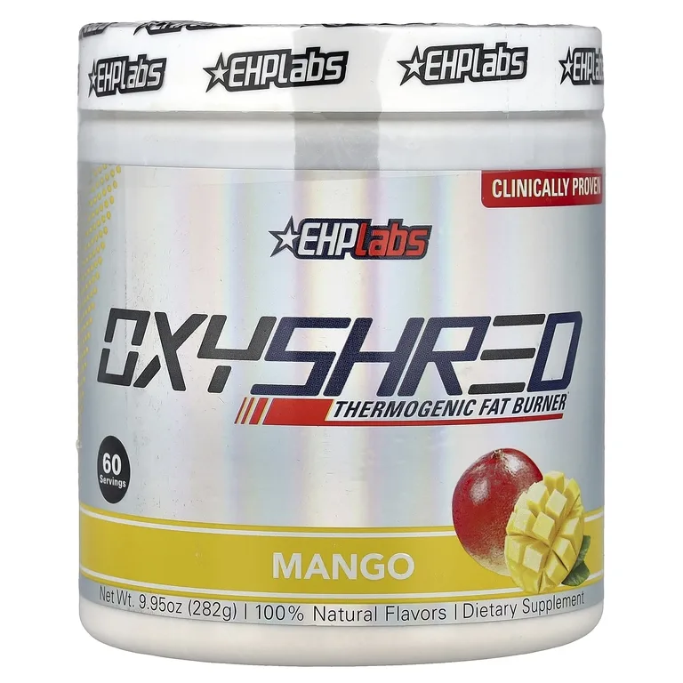 EHPlabs, OxyShred, термогенный жиросжигатель, со вкусом манго, 282 г (9,95 унции)