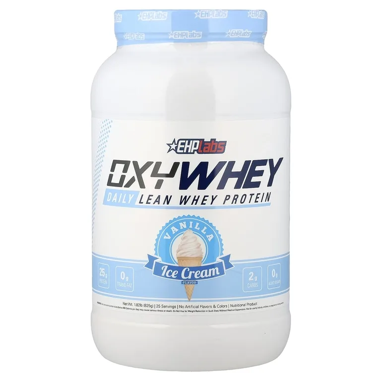 EHPlabs, OxyWhey, сывороточный протеин для ежедневного использования, со вкусом ванильного мороженого, 825 г (1,82 фунта)