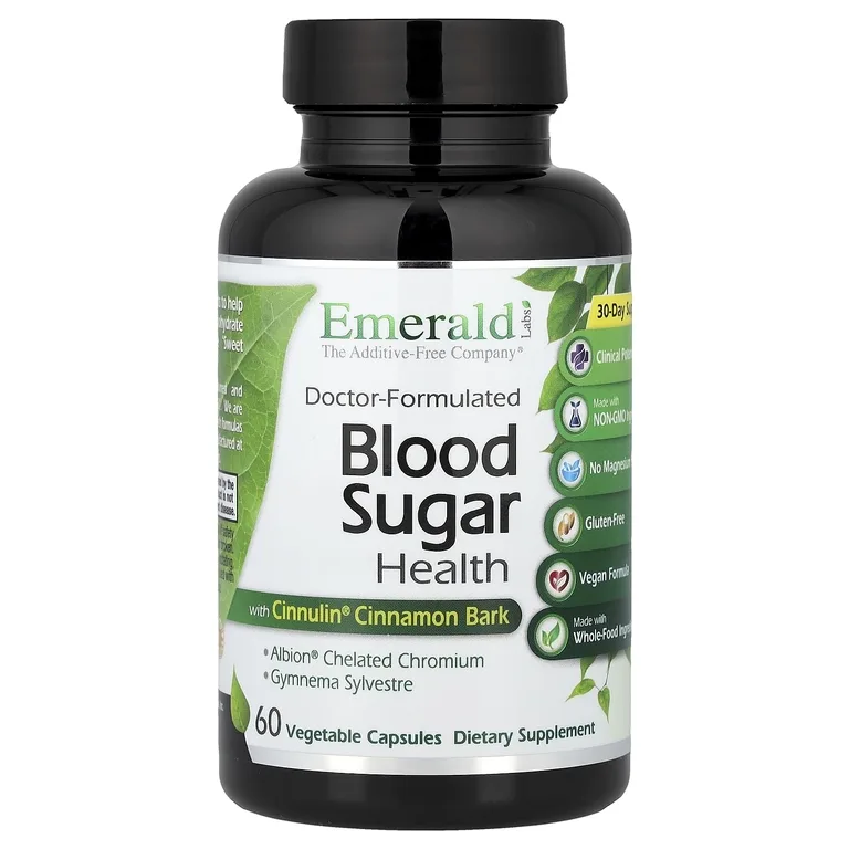 Emerald Laboratories, добавка для здоровья сахара в крови, 60 растительных капсул