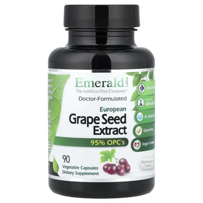 Emerald Laboratories, Экстракт косточек европейского винограда, 90 овощных капсул