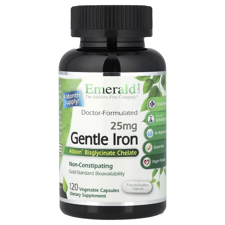 Emerald Laboratories, Gentle Iron, 120 растительных капсул