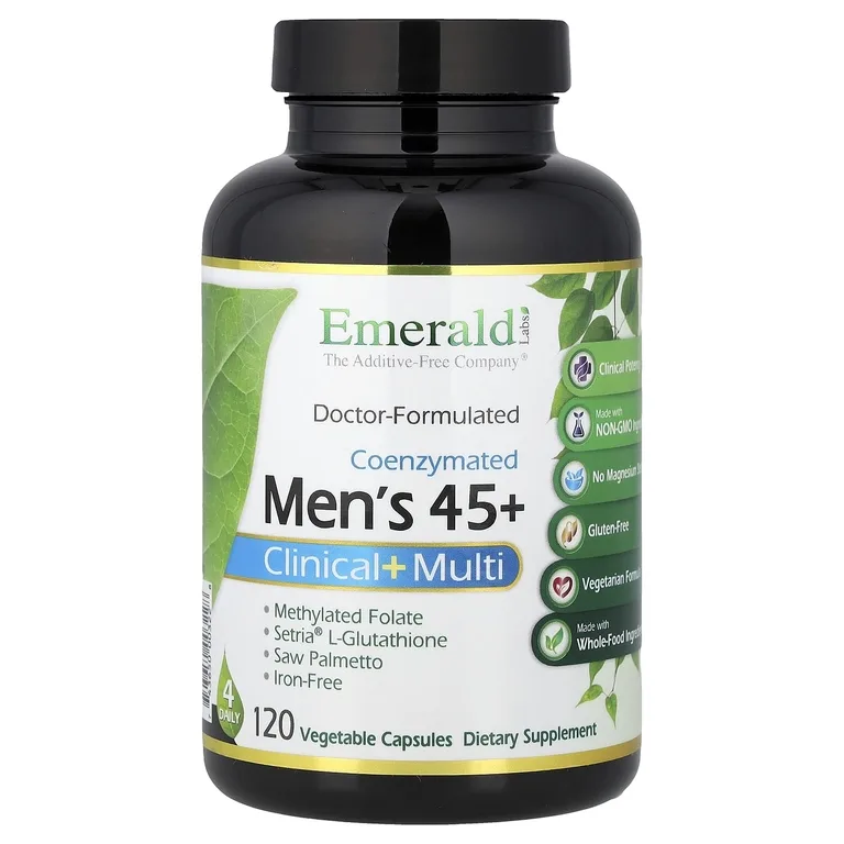 Emerald Laboratories, Коэнзиматый комплекс для мужчин 45+ Clinical+, 120 растительных капсул