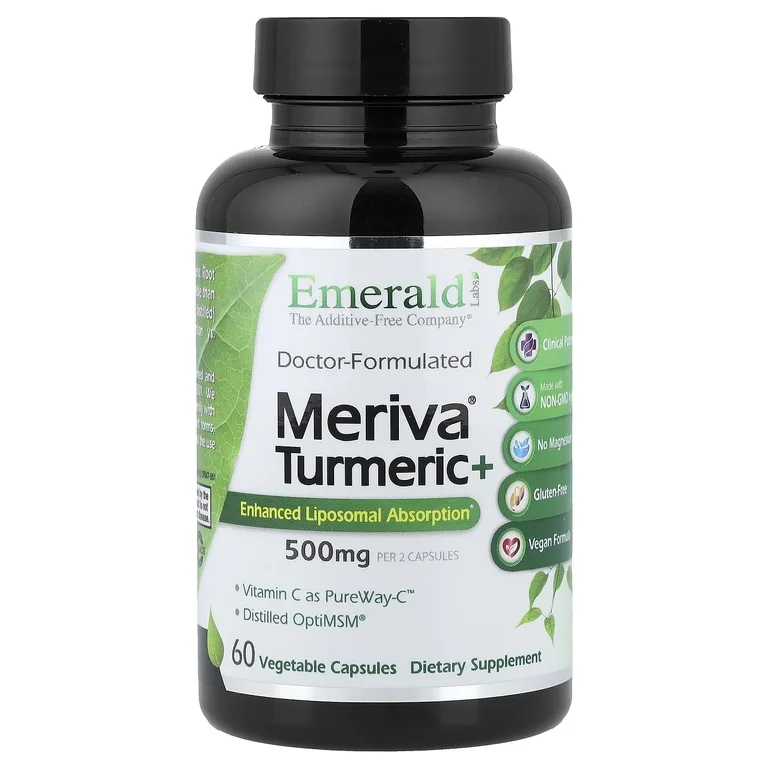 Emerald Laboratories, Meriva® Куркума +, 60 овощных капсул