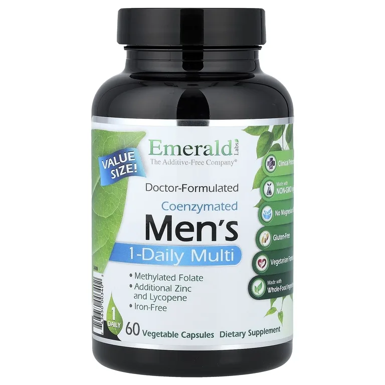Emerald Laboratories, мультивитамины для мужчин с коферментами, 1 день, 60 растительных капсул