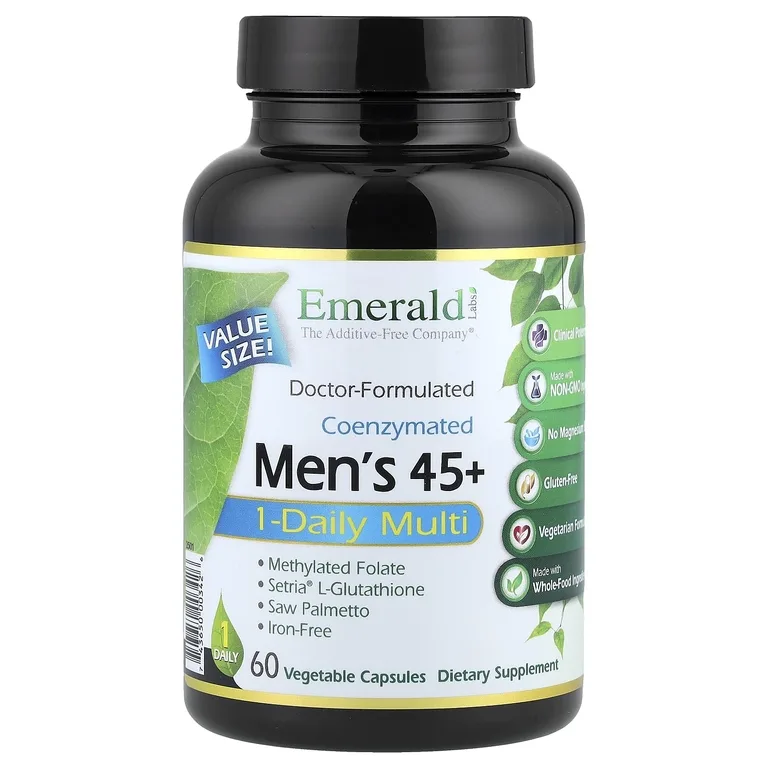 Emerald Laboratories, мультивитамины для мужчин старше 45 лет, 1 раз в день, 60 растительных капсул