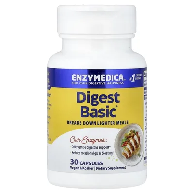Enzymedica, формула основных пищеварительных ферментов, 30 капсул