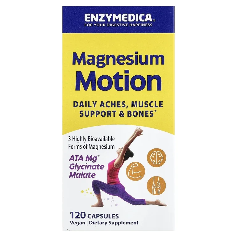Enzymedica, Motion, магний, 120 капсул (40 мг в 1 капсуле)