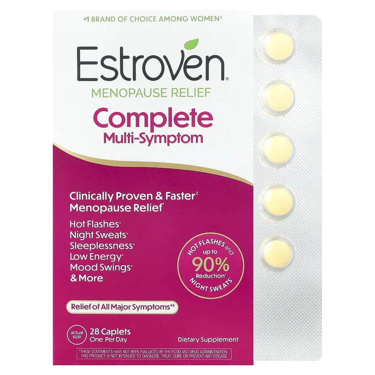 Estroven, комплексное средство для облегчения многих симптомов менопаузы, 28 капсул