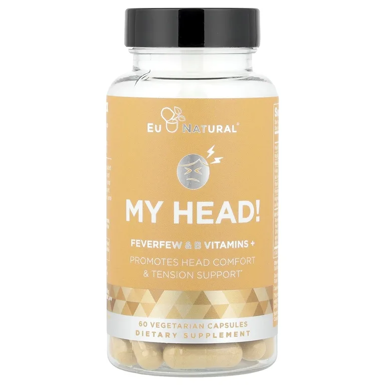 Eu Natural, My Head!, пиретрум и витамины группы B, 60 вегетарианских капсул