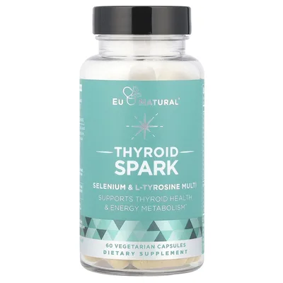 Eu Natural, Thyroid Spark, селен и L-тирозин, 60 вегетарианских капсул