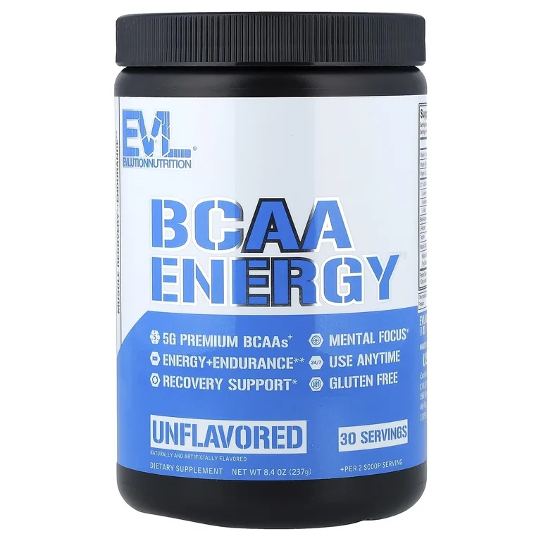 EVLution Nutrition, BCAA Energy®, без добавок, 237 г (8,4 унции)
