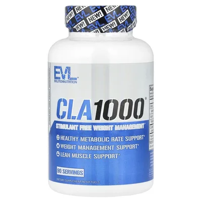 EVLution Nutrition, конъюгированная линолевая кислота, 90 капсул (1000 мг в 1 капсуле)