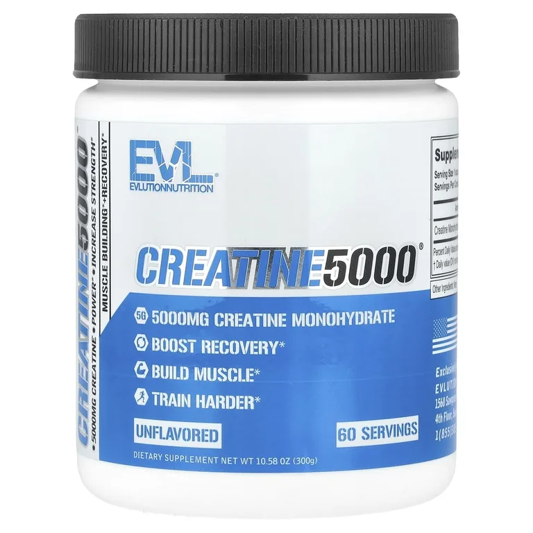 EVLution Nutrition, Моногидрат креатина, без добавок, 300 г (10,58 унции)