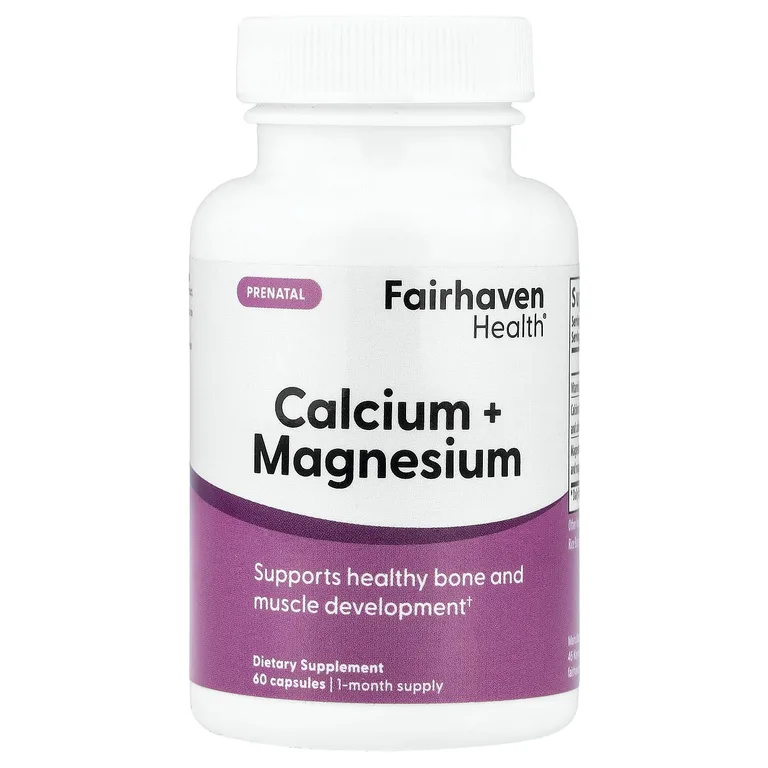 Fairhaven Health, для беременных, кальций и магний, 60 капсул