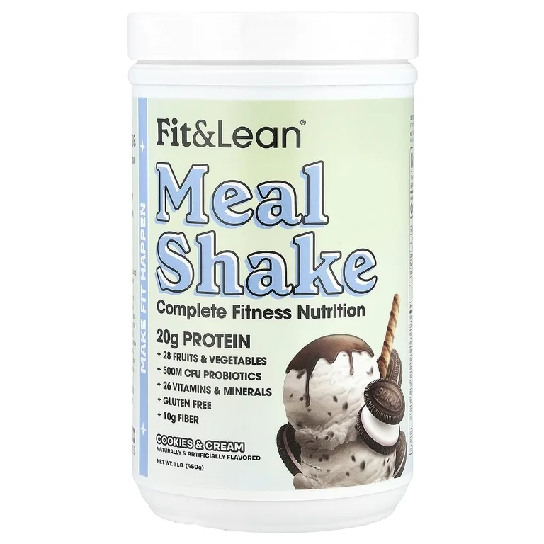 Fit & Lean, комплексное питание для физической активности, печенье и сливки, 450 г (1 фунт)