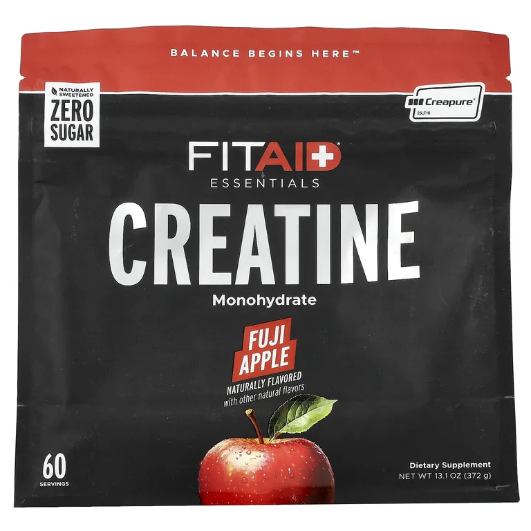 FITAID, Essentials, моногидрат креатина, яблоко Фуджи, 372 г (13,1 унции)